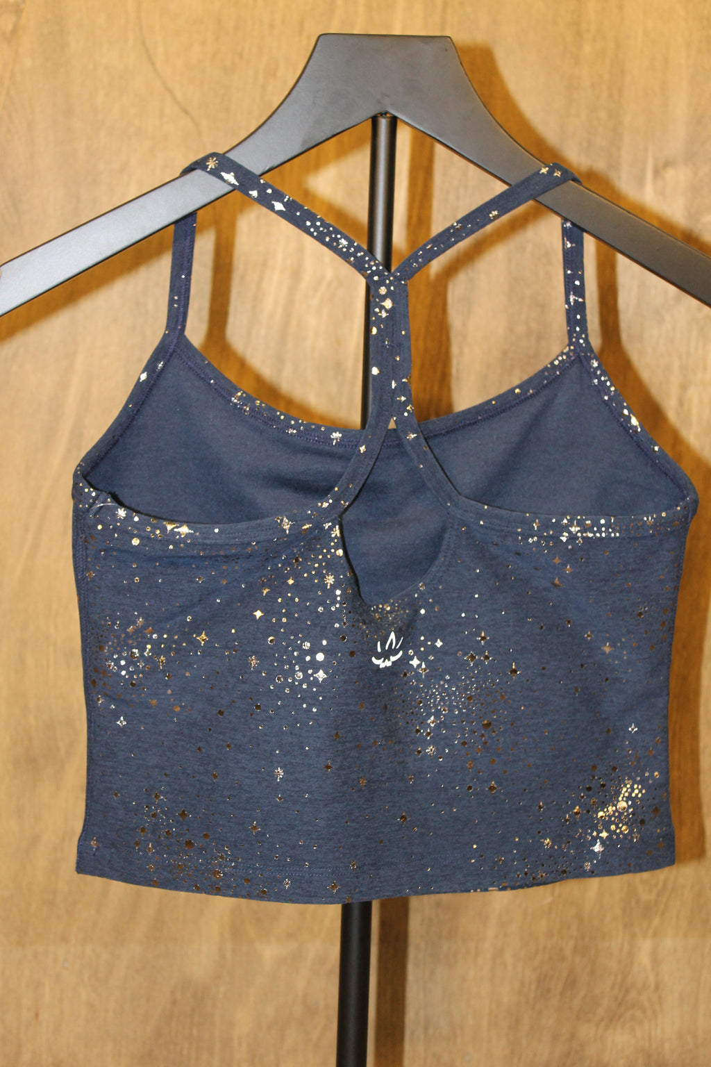 BY Navy Lucky Star Softshine Slim Racerback Tank