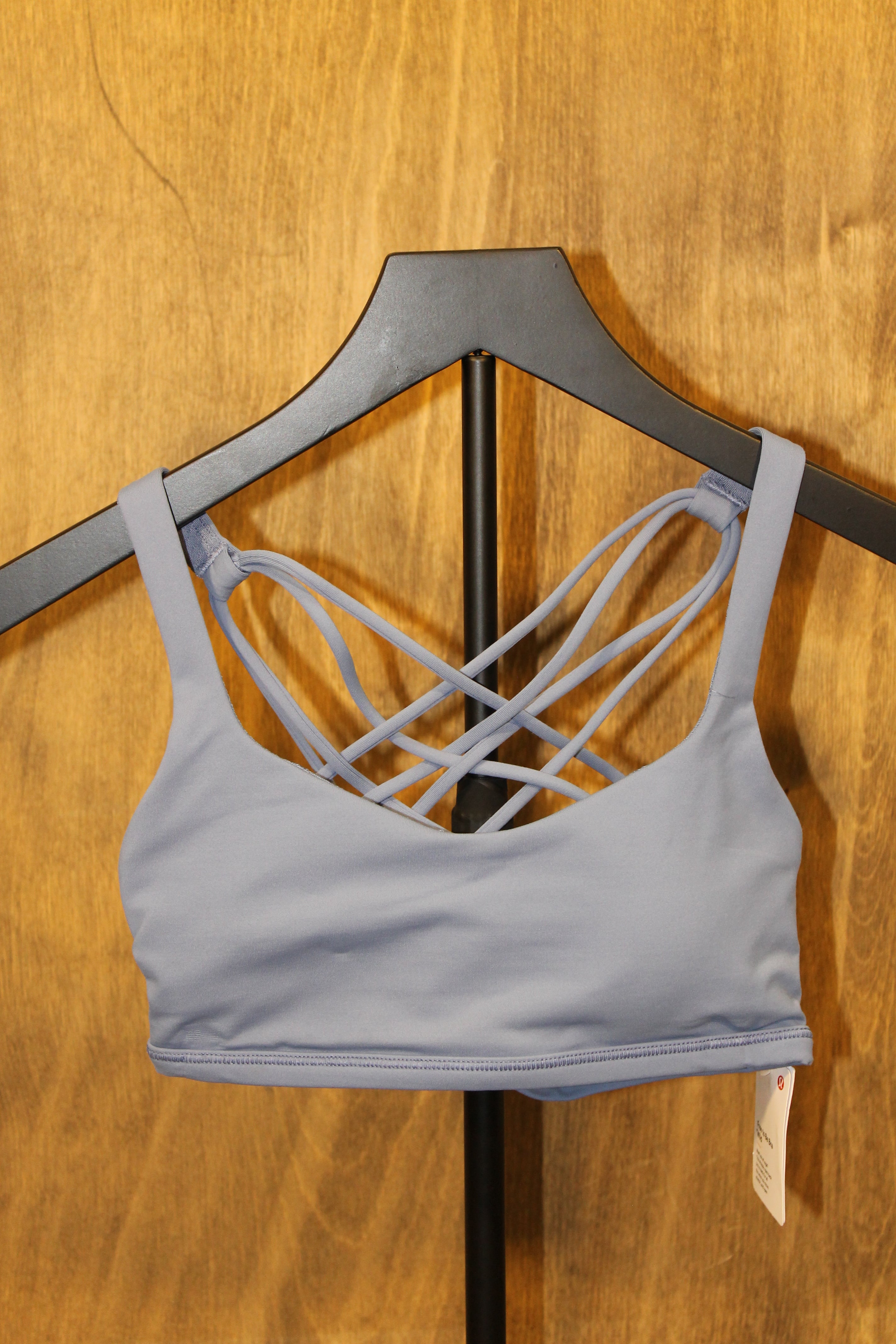 Lulu Belgian Blue Like a Cloud Ribbed Longline Bra