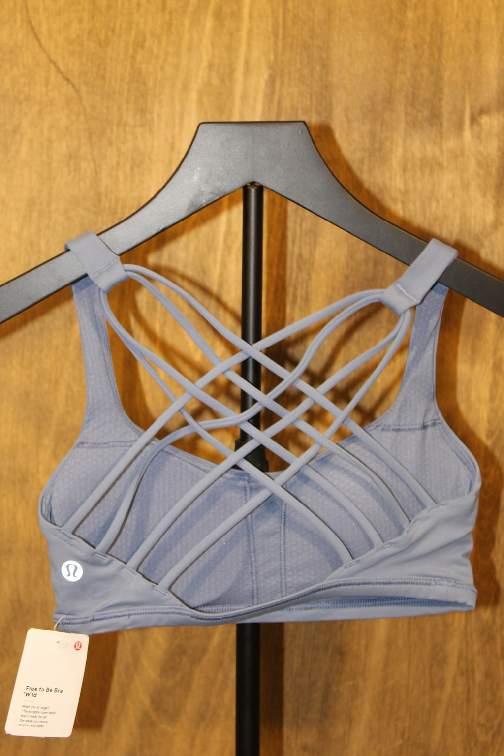 Lulu Belgian Blue Like a Cloud Ribbed Longline Bra