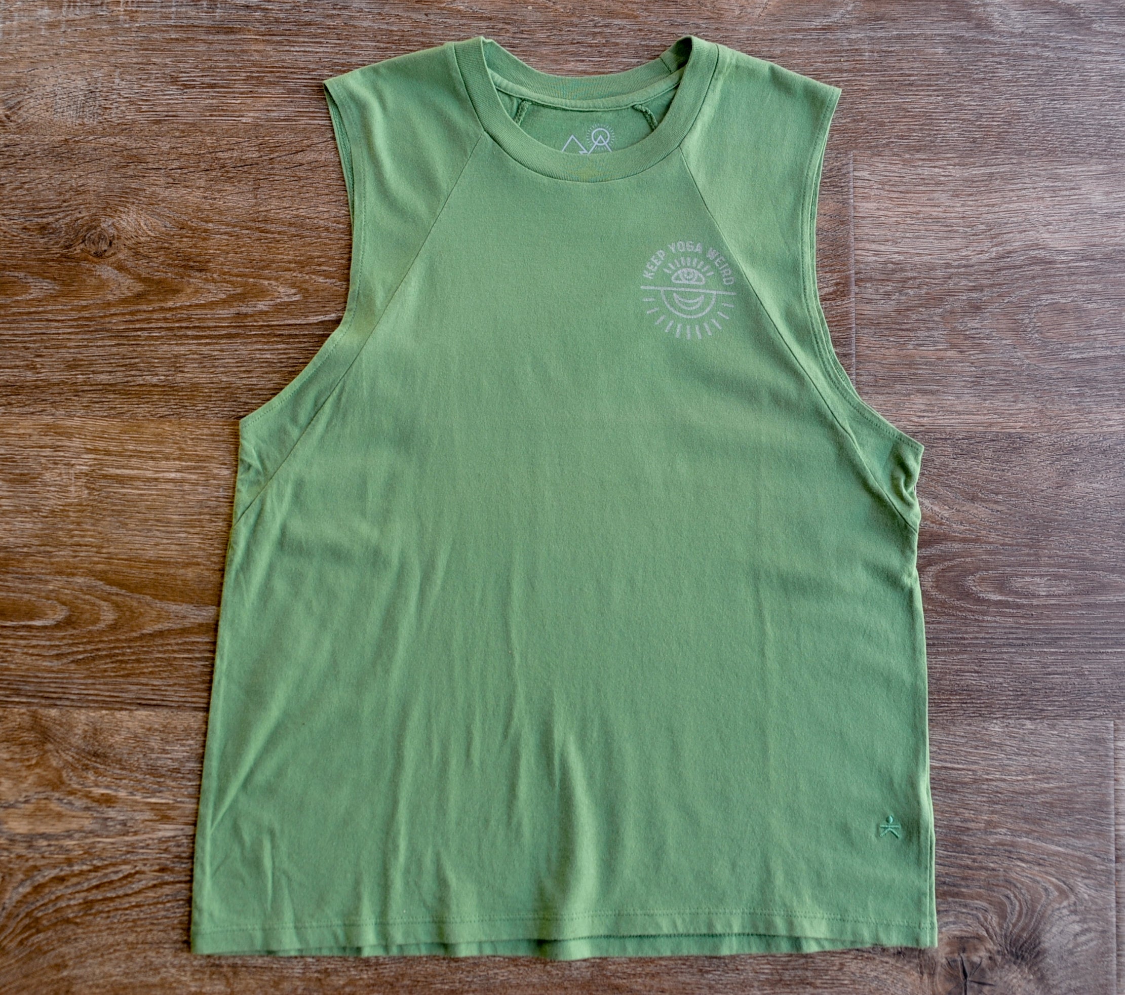 Keep Yoga Weird Green Tank