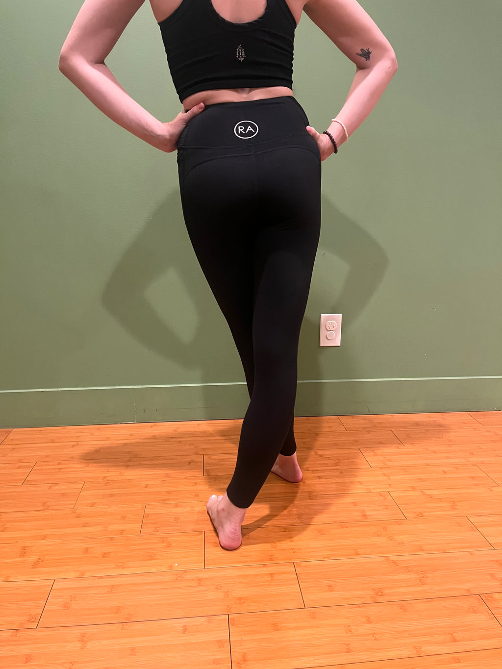 Black Metallic RA Love Is Simple Legging